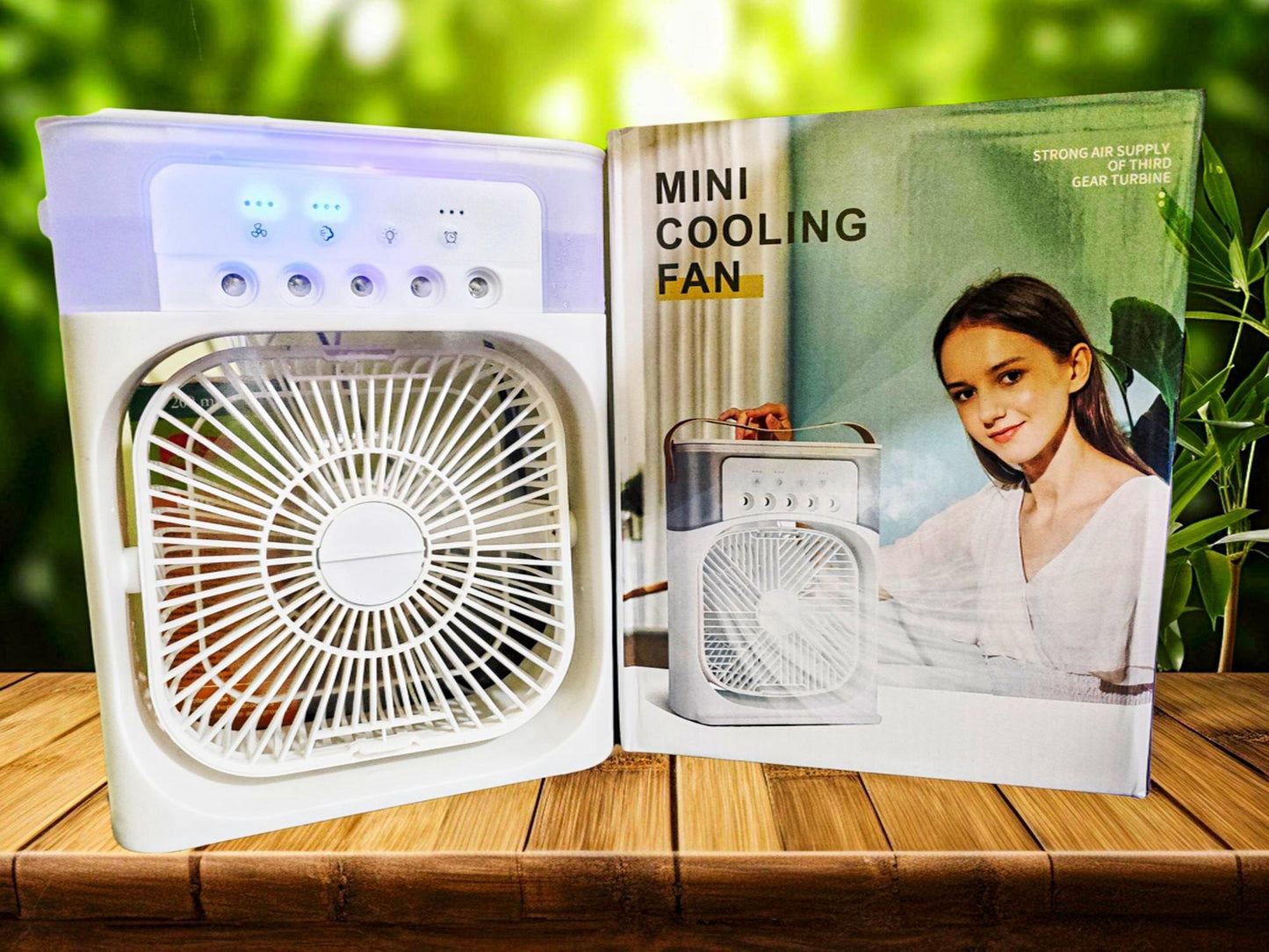 Humidifier Cooling Fan, Personal USB Air Cooler Fan, Mini Air Freshener Cooling Fan, Water Mist Humidification Fan, 3 In 1 Portable Fan Air Conditioner, Desktop Electric Fan Air Cooler, LED Light Humidifier, USB Powered
